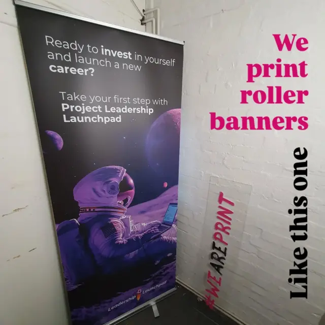 Roller banners are such a good way to get your message seen, by passers by, at trade events or waiting areas.

We recently produced some for @leadershiplaunchpaduk a new local business! 

How good does that image look?!

#print
#display
#signage
#printer
